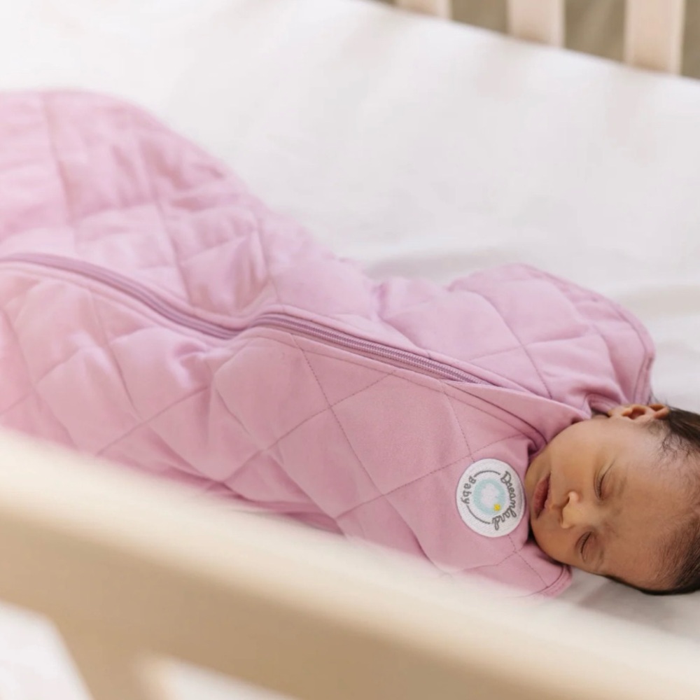 Pink Quilted Baby Sleep Sack - Soft Swaddle Sleep Bag